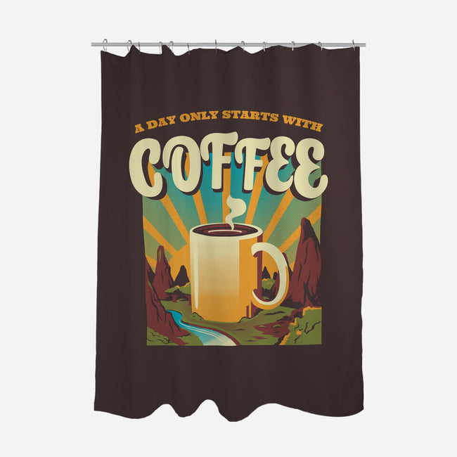 Good Morning Coffee-none polyester shower curtain-tobefonseca