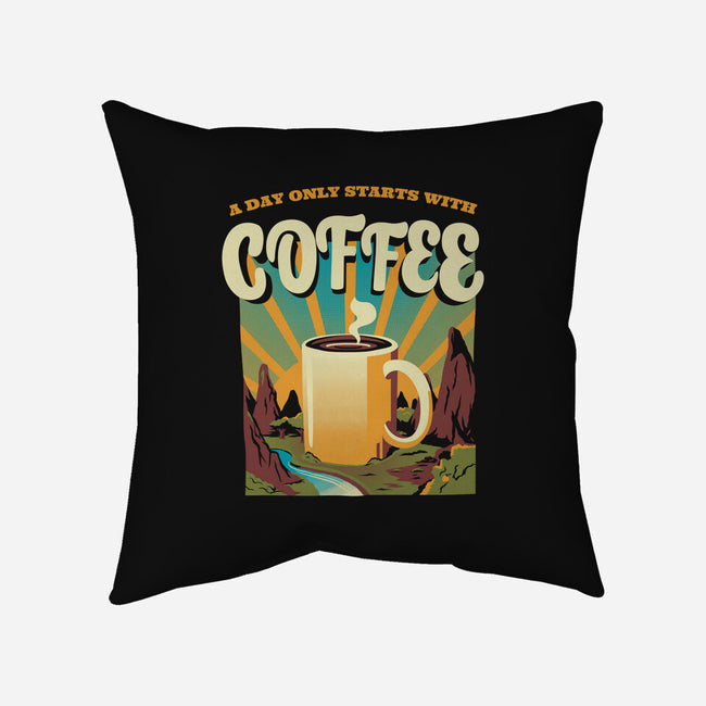 Good Morning Coffee-none removable cover w insert throw pillow-tobefonseca