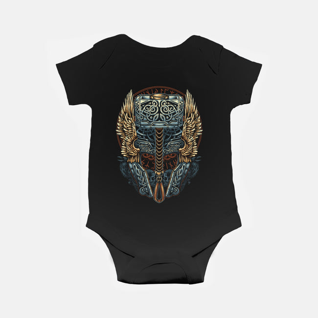 Pray For Thunder-baby basic onesie-glitchygorilla