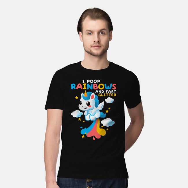 Pooping Rainbows-mens premium tee-NemiMakeit