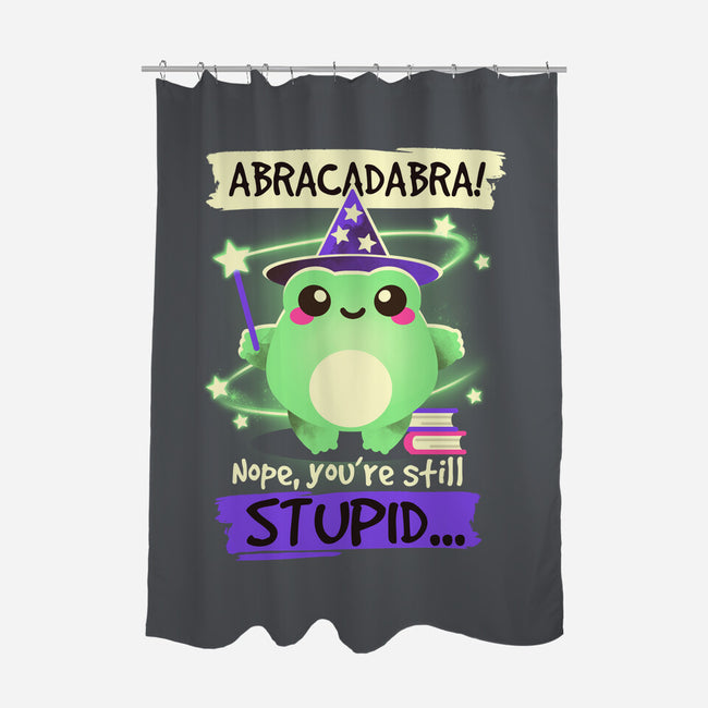 Abracadabra Frog-none polyester shower curtain-NemiMakeit