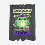 Abracadabra Frog-none polyester shower curtain-NemiMakeit