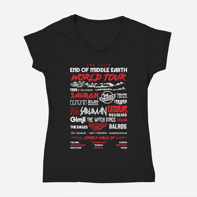 Middle Earth Fest-womens v-neck tee-rocketman_art