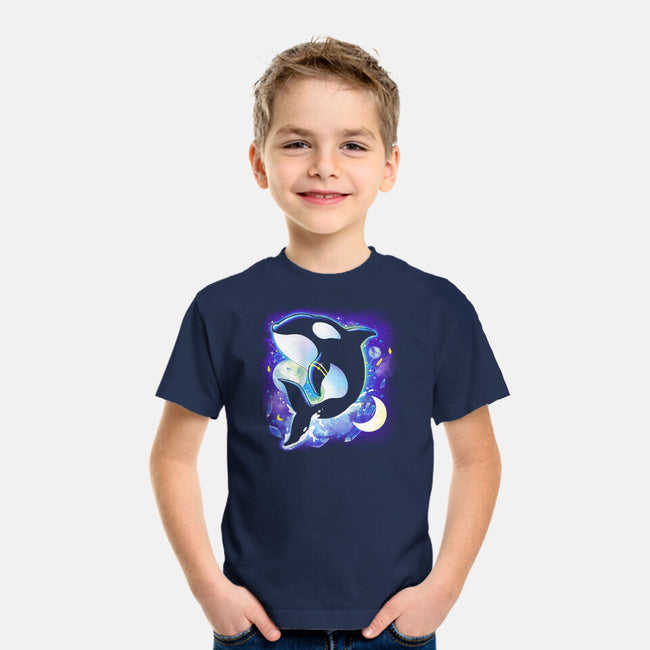 Cosmic Whale-youth basic tee-Vallina84