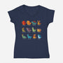 Dinosaurs-womens v-neck tee-Vallina84