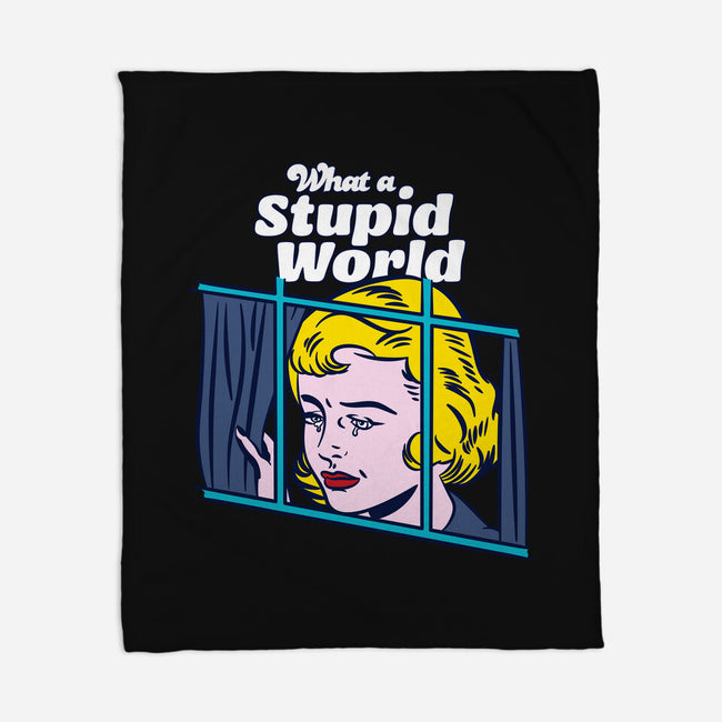 Stupid World-none fleece blanket-rocketman_art