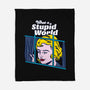 Stupid World-none fleece blanket-rocketman_art