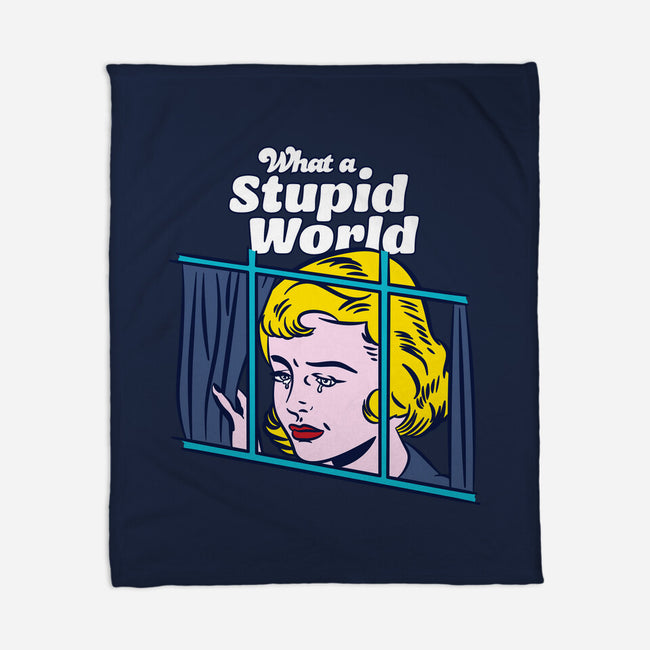 Stupid World-none fleece blanket-rocketman_art