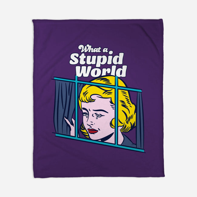 Stupid World-none fleece blanket-rocketman_art