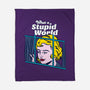 Stupid World-none fleece blanket-rocketman_art