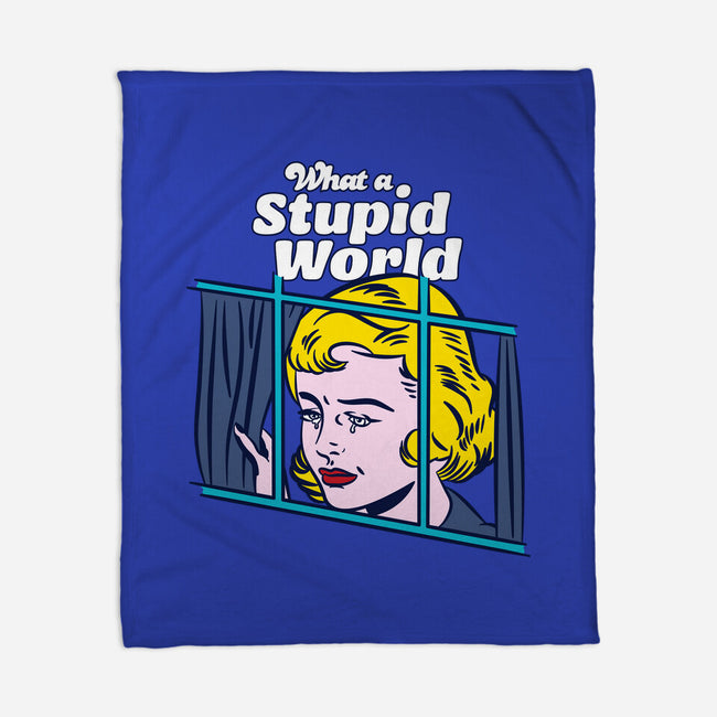 Stupid World-none fleece blanket-rocketman_art