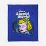 Stupid World-none fleece blanket-rocketman_art
