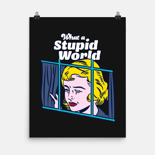 Stupid World-none matte poster-rocketman_art
