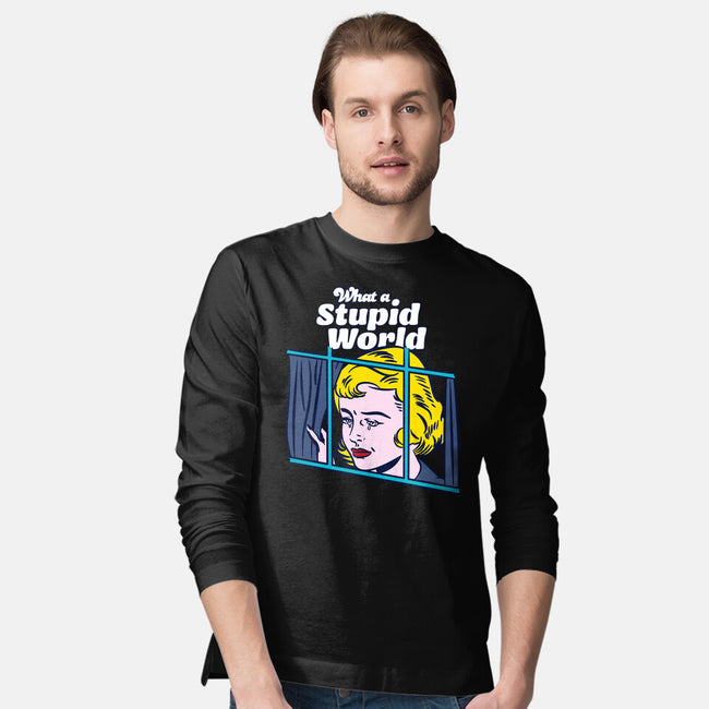 Stupid World-mens long sleeved tee-rocketman_art
