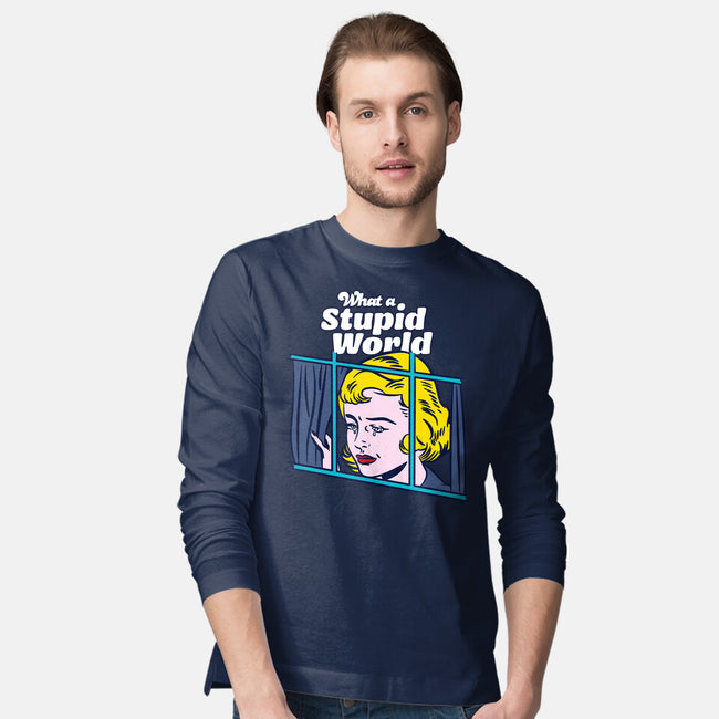 Stupid World-mens long sleeved tee-rocketman_art