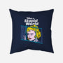 Stupid World-none removable cover w insert throw pillow-rocketman_art