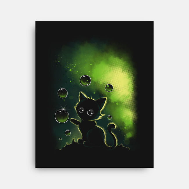 Bubble Cat-none stretched canvas-erion_designs