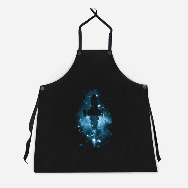 The Shiniest Space Ship-unisex kitchen apron-kharmazero