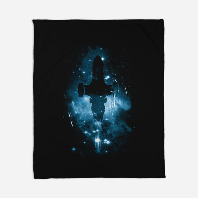 The Shiniest Space Ship-none fleece blanket-kharmazero
