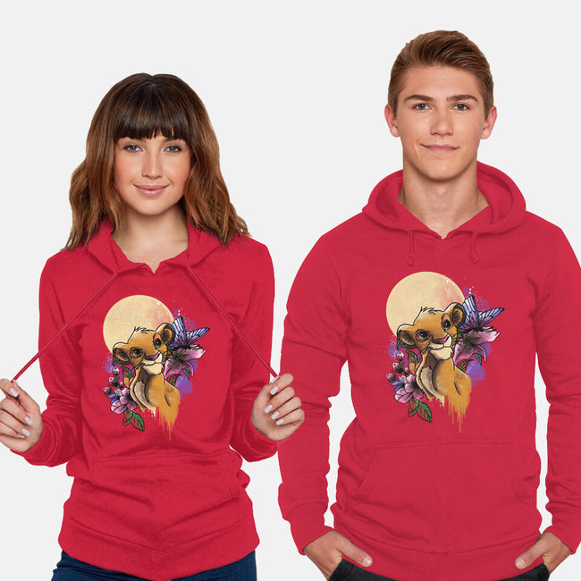 Moonlight Lion Cub-unisex pullover sweatshirt-fanfabio
