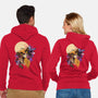 Moonlight Lion Cub-unisex zip-up sweatshirt-fanfabio