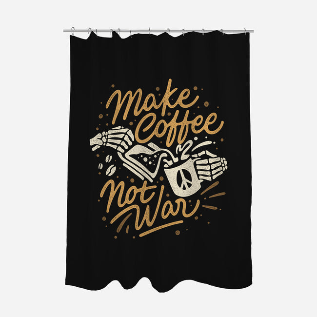 Make Coffee Not War-none polyester shower curtain-Ibnu Ardi