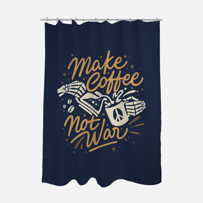 Make Coffee Not War-none polyester shower curtain-Ibnu Ardi