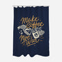 Make Coffee Not War-none polyester shower curtain-Ibnu Ardi