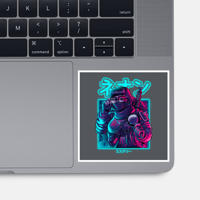 Neon Mystery-none glossy sticker-Bruno Mota