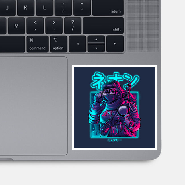 Neon Mystery-none glossy sticker-Bruno Mota