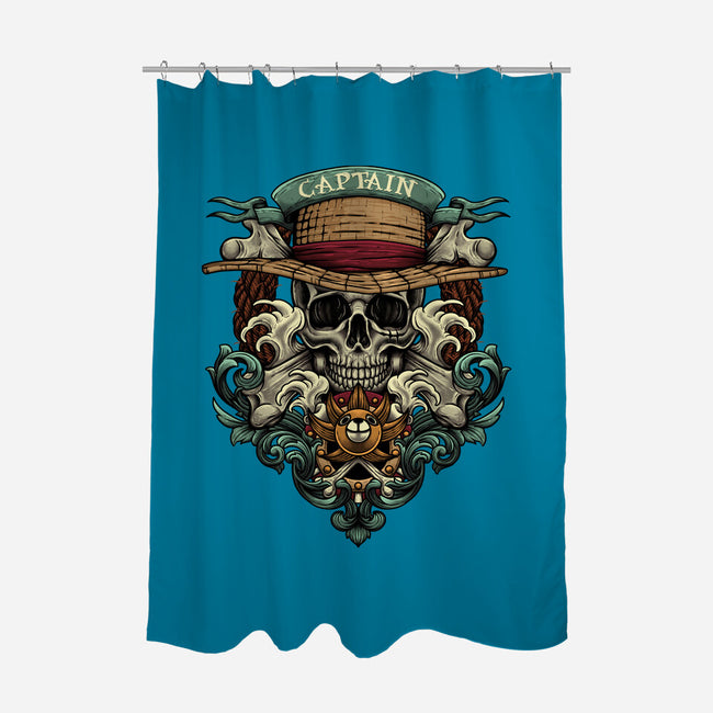 The Captain-none polyester shower curtain-Badbone Collections