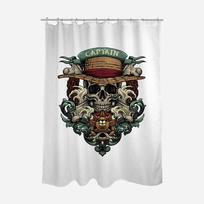 The Captain-none polyester shower curtain-Badbone Collections