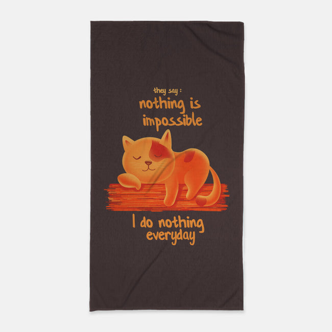 I Do Nothing Every Day-none beach towel-erion_designs