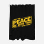 May the Peace Be With You-none polyester shower curtain-Melonseta
