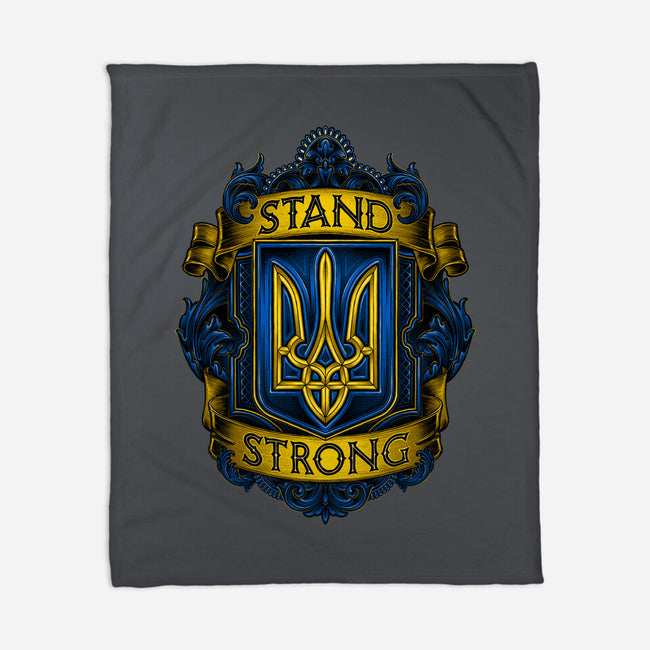 Stand Strong Ukraine-none fleece blanket-glitchygorilla