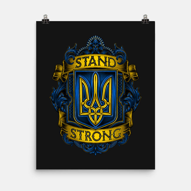 Stand Strong Ukraine-none matte poster-glitchygorilla