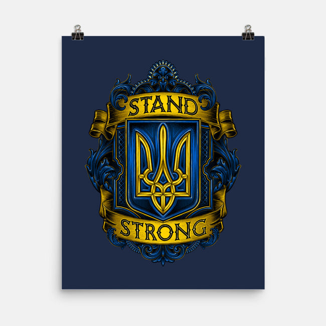 Stand Strong Ukraine-none matte poster-glitchygorilla