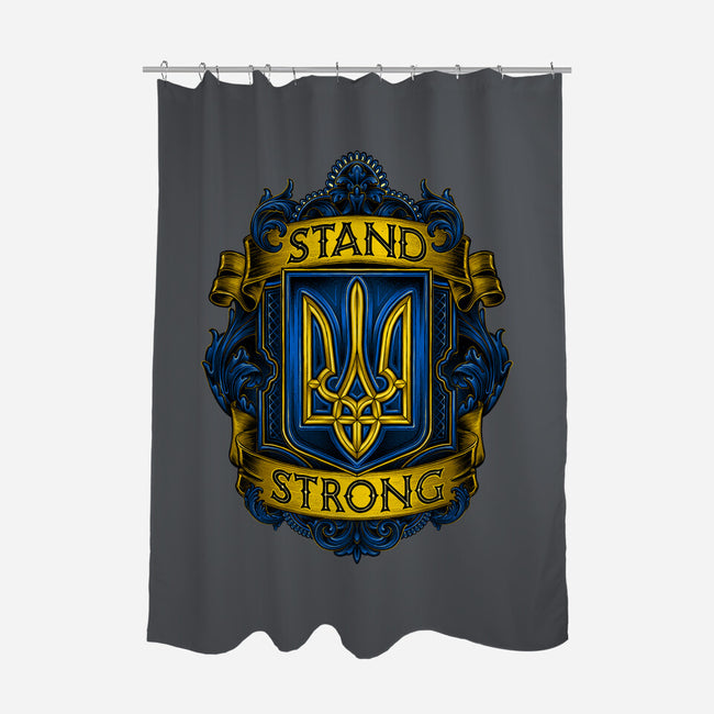 Stand Strong Ukraine-none polyester shower curtain-glitchygorilla