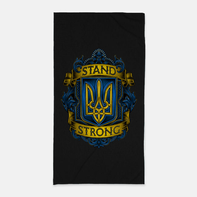 Stand Strong Ukraine-none beach towel-glitchygorilla