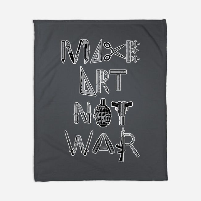 Make Art Not War-none fleece blanket-turborat14