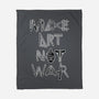 Make Art Not War-none fleece blanket-turborat14