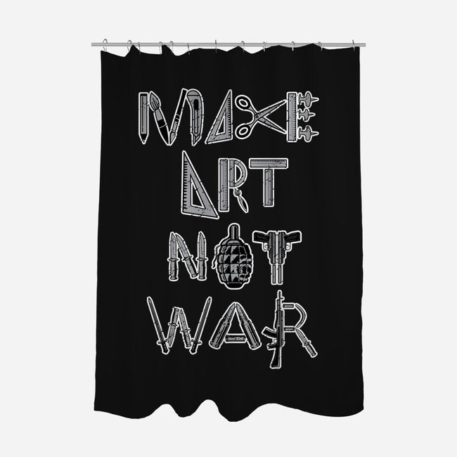 Make Art Not War-none polyester shower curtain-turborat14
