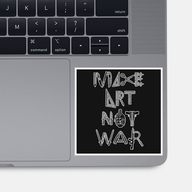 Make Art Not War-none glossy sticker-turborat14