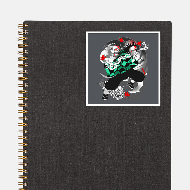 Tanjiro Breathing Form-none glossy sticker-heydale