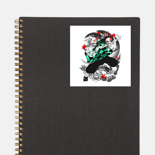 Tanjiro Breathing Form-none glossy sticker-heydale