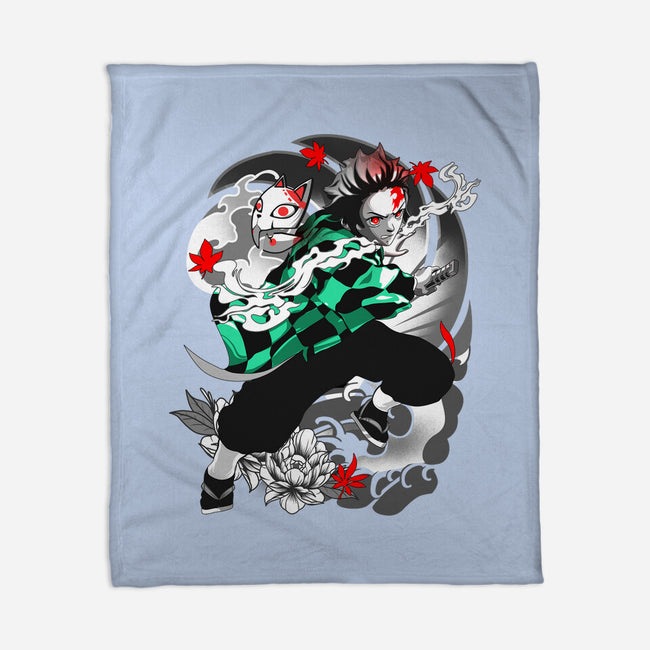 Tanjiro Breathing Form-none fleece blanket-heydale