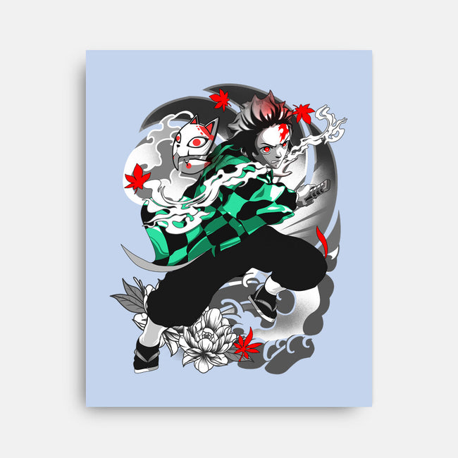 Tanjiro Breathing Form-none stretched canvas-heydale
