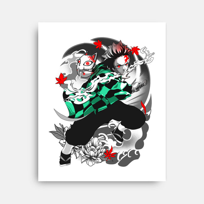 Tanjiro Breathing Form-none stretched canvas-heydale