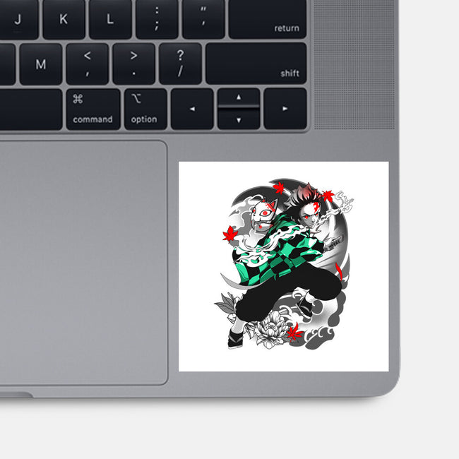 Tanjiro Breathing Form-none glossy sticker-heydale