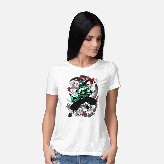 Tanjiro Breathing Form-womens basic tee-heydale